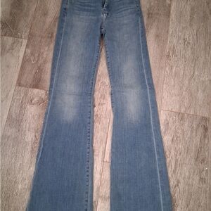 7 For All Mankind Women's Medium Blue Wide Leg Jeans